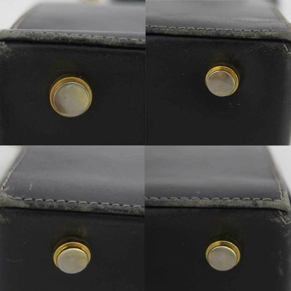 Salvatore Ferragamo Shoulder Bag Black Leather lizard embossed - Picture 8 of 8